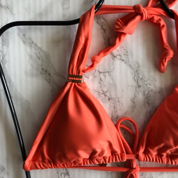 ViX Swimwear Bia Tube Bikini Top Peach Small Brand New NWT 24K Gold Details - Picture 2 of 10